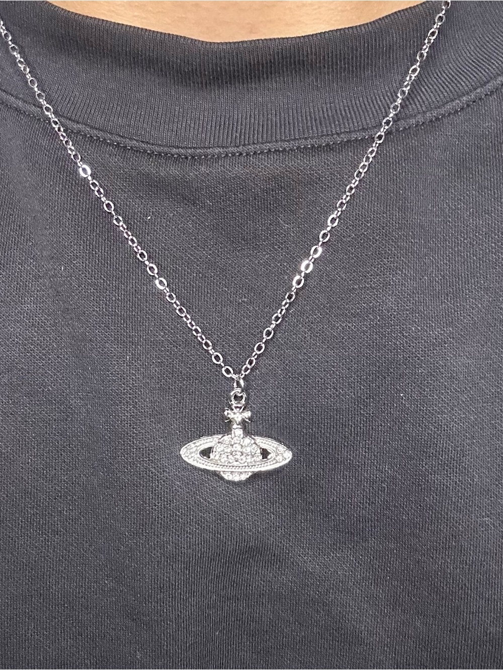 Silver Orb Pendant Necklace - Women's Jewelry